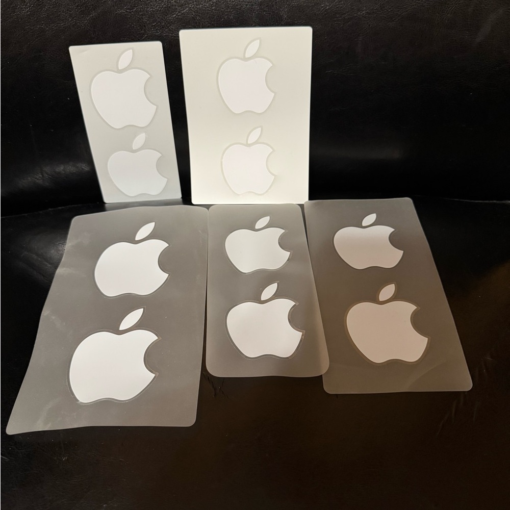 10 Apple Logo Sticker Decal White AUTHENTIC iPod iPhone iPad NEW